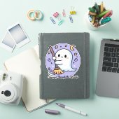 あの世を掃除するキュートな幽霊 シール (iPadカバー)