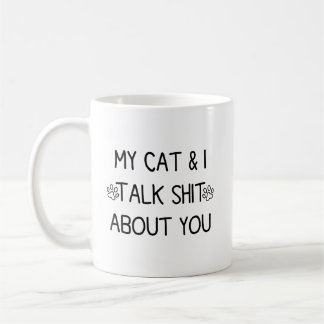あの人について私と猫が話してる 両面 コーヒーマグカップ