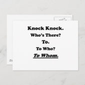 あの人にノックするジョーク ポストカード (正面/裏面)