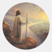 あの人はステッカーが上がった ラウンドシール (正面)