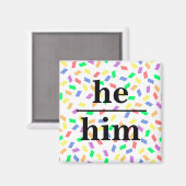 あの人はパステルレインボーで代名詞を振る マグネット (正面/裏面)