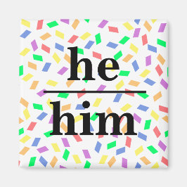 あの人はパステルレインボーで代名詞を振る マグネット