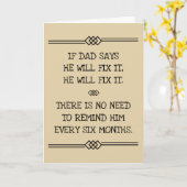 あの人はパパの冗談を言おもしろいう カード (黄色い花)