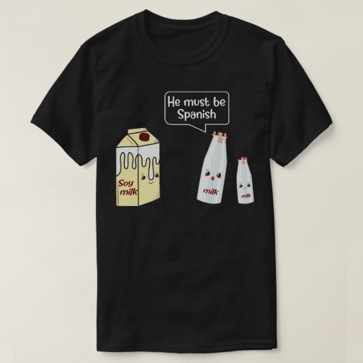 あの人は乳スペインの豆乳だろう Tシャツ (デザイン正面)