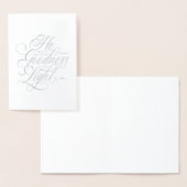 あの人は聖降誕祭の日祝いを持って来る 箔カード (ディスプレー)