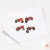 あの古い赤いトラクターを愛する ラウンドシール (封筒)