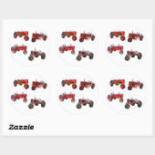 あの古い赤いトラクターを愛する ラウンドシール (シート)