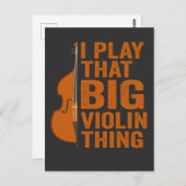 あの大きなバイオリンみたいな楽器を弾く ポストカード (正面/裏面)