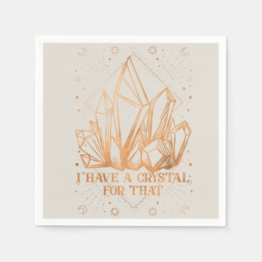 あの太陽の月の神秘的な輝きに結晶を持っている スタンダードカクテルナプキン (正面)