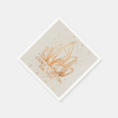 あの太陽の月の神秘的な輝きに結晶を持っている スタンダードカクテルナプキン (角)