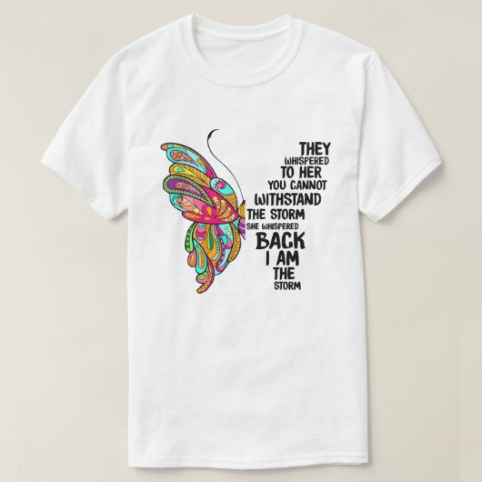 あの女は僕の暴風雨に堪えられぬと小声で言っている Tシャツ (デザイン正面)