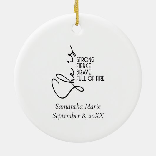 あの女は猛威を振るうパーソナライズされた セラミックオーナメント (裏面)