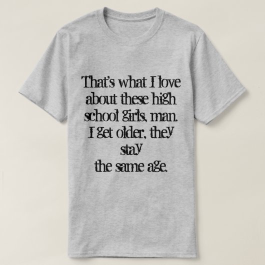 あの女子高生の事が好きだから… Tシャツ (デザイン正面)