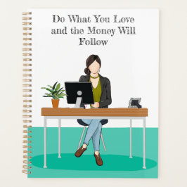 あの女 |シック・ホワイト&ティール（緑がかった色）毎日 プランナー手帳