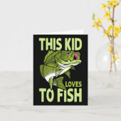 あの子は魚が好きだ魚釣り カード (黄色い花)