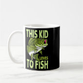 あの子は魚が好きだ魚釣り コーヒーマグカップ (左)