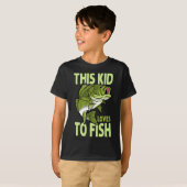 あの子は魚が好きだ魚釣り Tシャツ (正面フル)