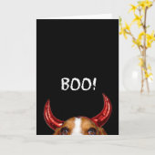 あの小さな悪魔のホームズからのハッピーハローウィン カード (黄色い花)