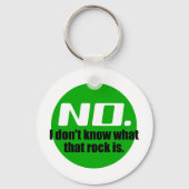 あの岩が何か分からない（緑） キーホルダー (正面)