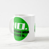 あの岩が何か分からない(緑) コーヒーマグカップ (正面左)