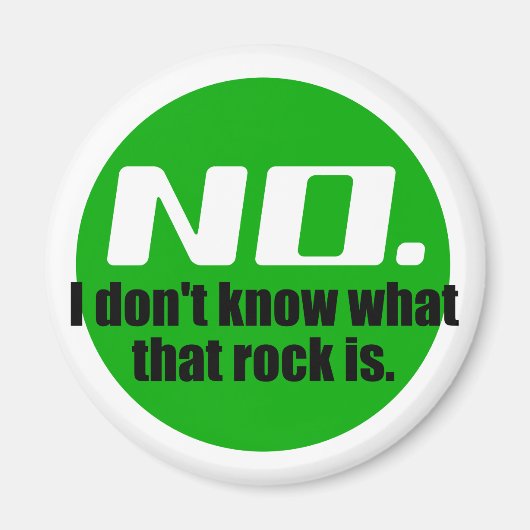 あの岩が何か分からない（緑） マグネット (正面)