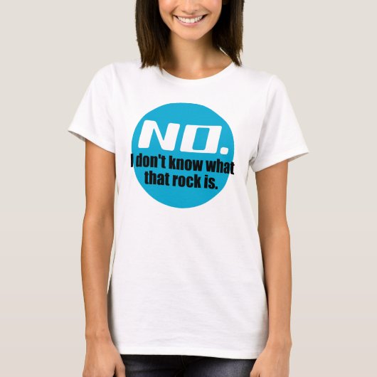 あの岩が何か分からない(青) Tシャツ (正面)