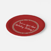 あの得休日の感じ赤 ペーパープレート (アングル)