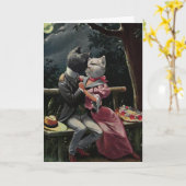 あの恋はいつまでも続くヴィンテージ カード (黄色い花)