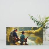 「あの日のことをいつも覚えておくよ」フラットなグリーティングカード カード (スタンド正面)