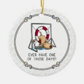 あの日は?犬の敏捷性事故 セラミックオーナメント (正面)