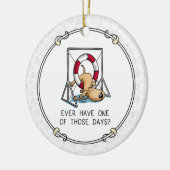 あの日は?犬の敏捷性事故 セラミックオーナメント (左)