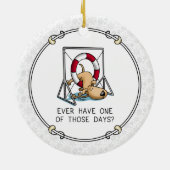 あの日は?犬の敏捷性事故 セラミックオーナメント (裏面)