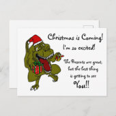 あの最高の出来事は君のクリスマスの恐竜を見ている シーズンポストカード (正面/裏面)