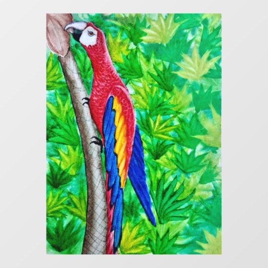 あの木に深紅のマカオが！ ウィンドウサイン (シート)