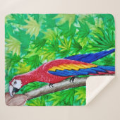 あの木に深紅のマカオが! シェルパブランケット (正面(横))