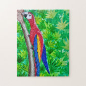 あの木に深紅のマカオが! ジグソーパズル (縦)