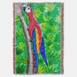 あの木に深紅のマカオが！ スローブランケット