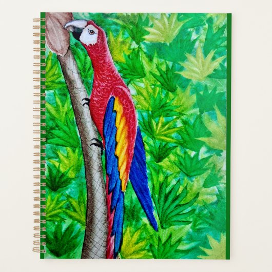 あの木に深紅のマカオが！ プランナー手帳 (正面)