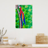 あの木に深紅のマカオが！ ポスター (キッチン)