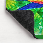 あの木に深紅のマカオが！ マウスパッド (コーナー)