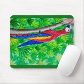 あの木に深紅のマカオが！ マウスパッド (マウス)