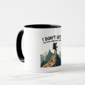 あの歩道がこんなに平らなハイキングに見えるとは思えない マグカップ (正面左)