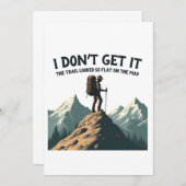 あの歩道がこんなに平らなハイキングに見えるとは思えない 招待状 (正面/裏面)