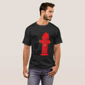 あの消防士おもしろいギア給水栓をタップ Tシャツ (正面フル)