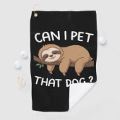 あの犬のナマケモノおもしろいを飼ってもいい動物愛好家 ゴルフタオル (インサイチュ)