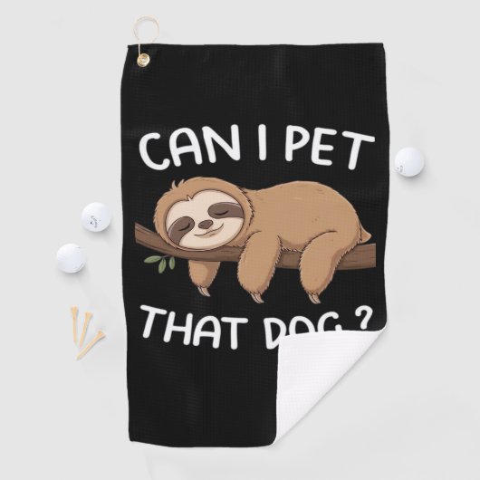 あの犬のナマケモノおもしろいを飼ってもいい動物愛好家 ゴルフタオル (インサイチュ)
