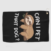 あの犬のナマケモノおもしろいを飼ってもいい動物愛好家 ゴルフタオル (横)