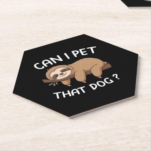 あの犬のナマケモノおもしろいを飼ってもいい動物愛好家 ペーパーコースター (アングル)