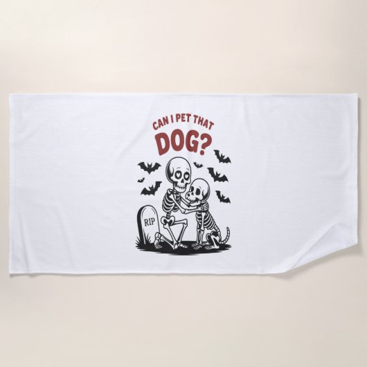 あの犬のハロウィンをペットにできるか ビーチタオル (正面)