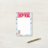 あの犬の生活の大切なノート青のパターン ポストイット (デスク上)